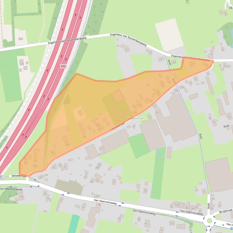 Kaart van postcodegebied 6644AE.