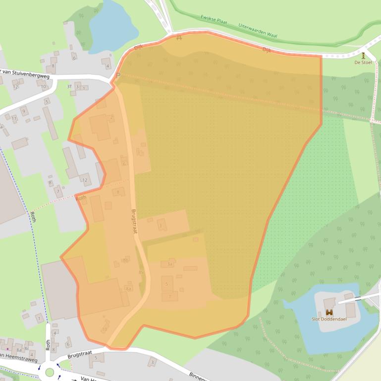 Kaart van postcodegebied 6644AH.