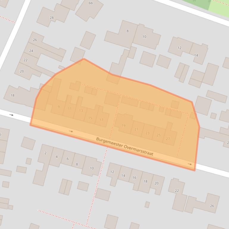 Kaart van postcodegebied 6644CE.