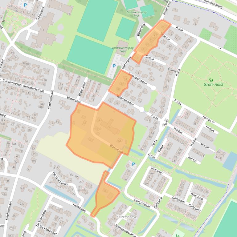 Kaart van postcodegebied 6644CJ.