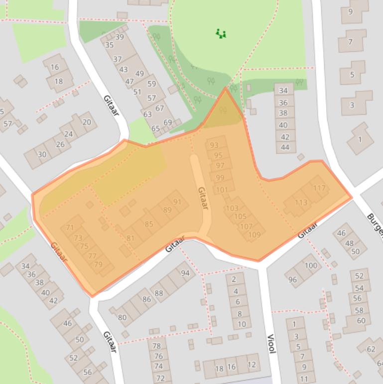 Kaart van postcodegebied 6644DM.