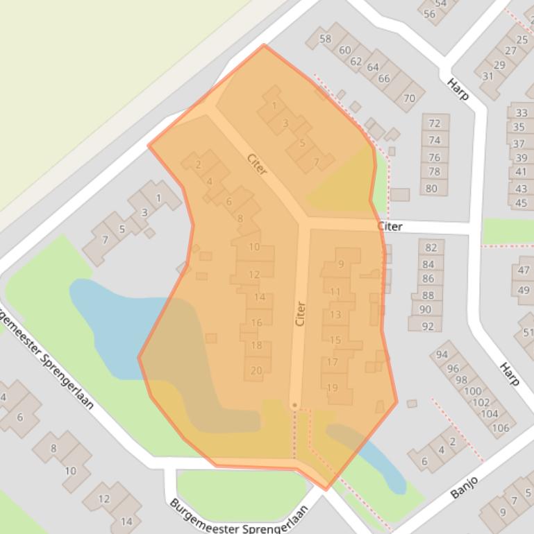 Kaart van postcodegebied 6644DZ.