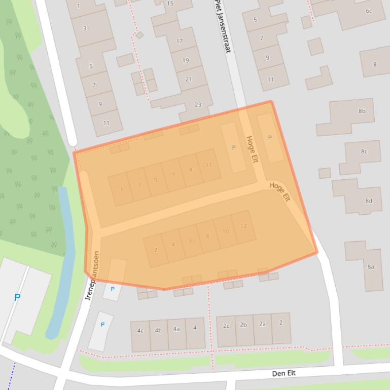 Kaart van postcodegebied 6644EC.