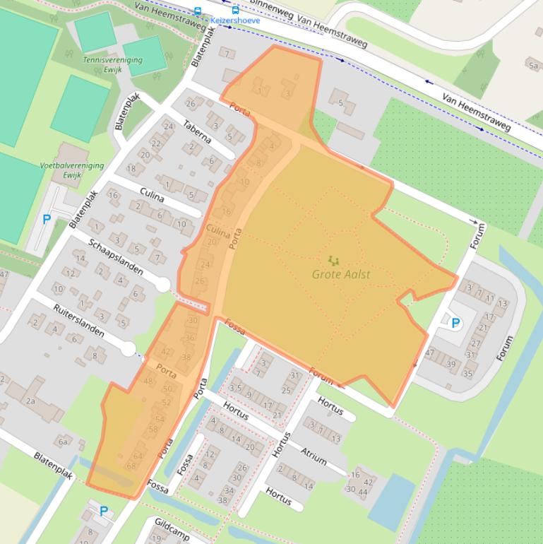 Kaart van postcodegebied 6644GD.