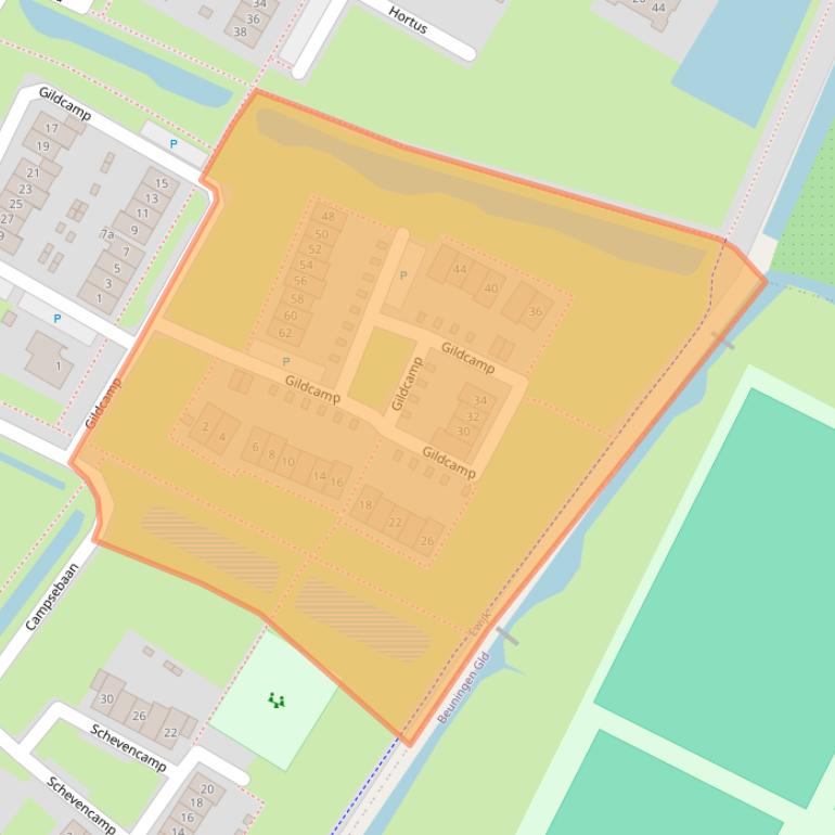 Kaart van postcodegebied 6644GN.