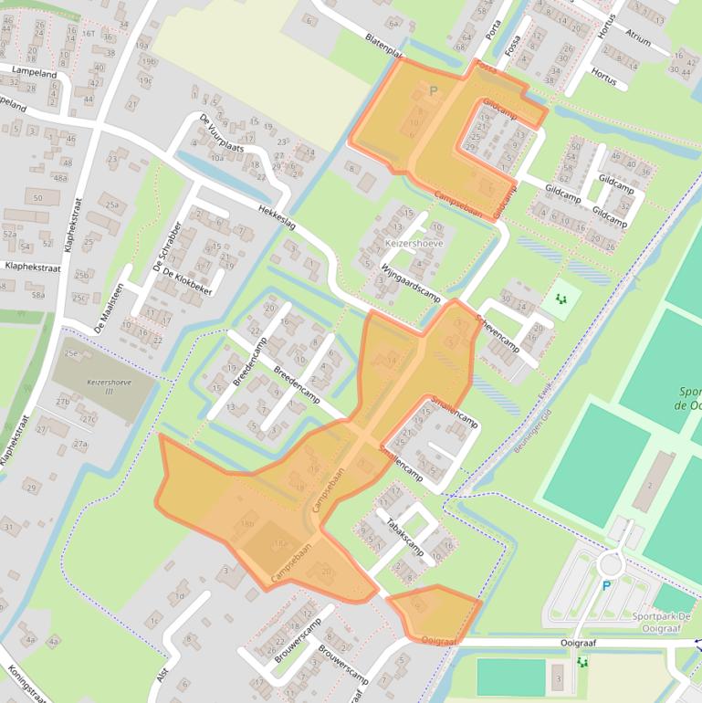 Kaart van postcodegebied 6644GP.