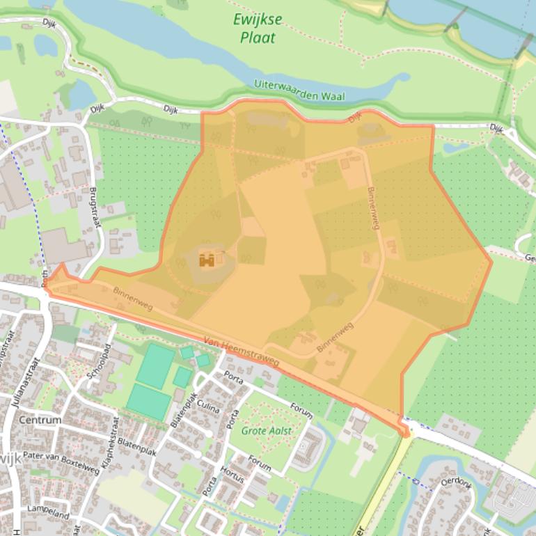 Kaart van postcodegebied 6644KD.