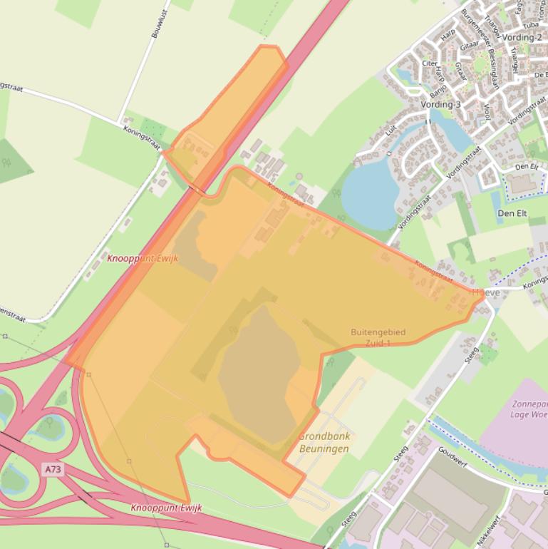 Kaart van postcodegebied 6644KJ.