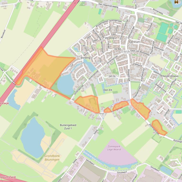 Kaart van postcodegebied 6644KK.