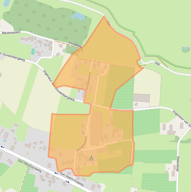 Kaart van postcodegebied 6645AA.