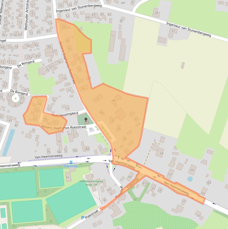 Kaart van postcodegebied 6645AH.