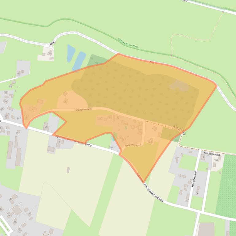 Kaart van postcodegebied 6645AK.