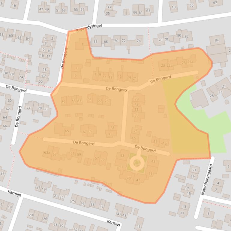 Kaart van postcodegebied 6645AX.