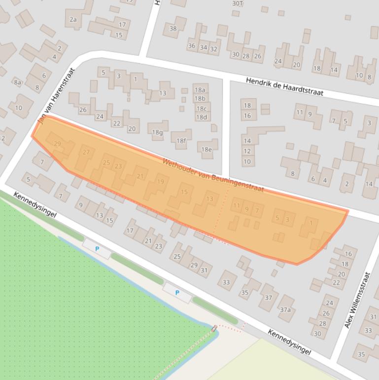 Kaart van postcodegebied 6645BK.