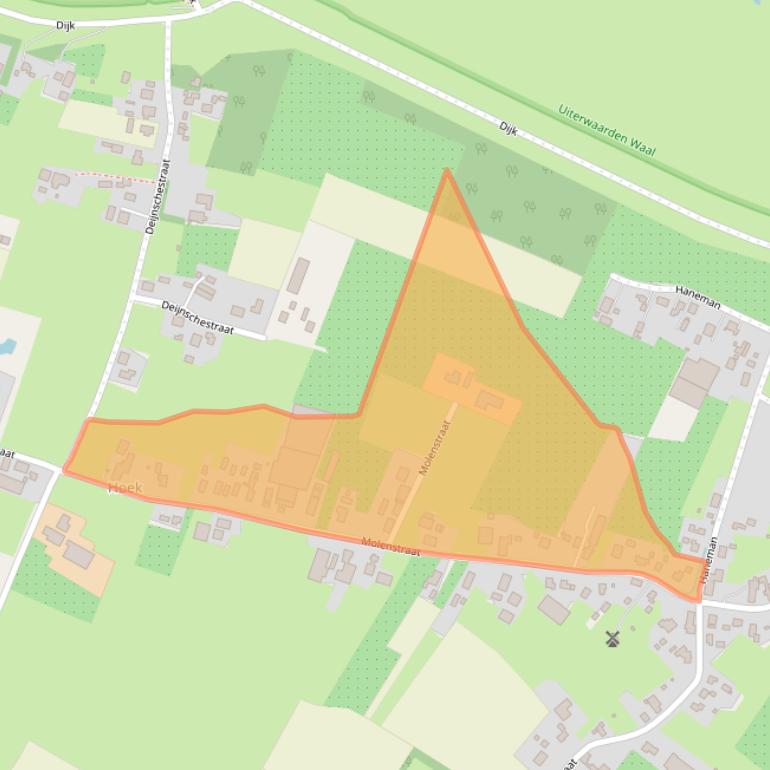 Kaart van postcodegebied 6645BV.