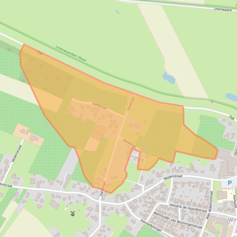 Kaart van postcodegebied 6645CA.