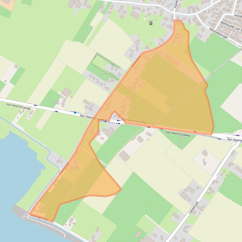 Kaart van postcodegebied 6645CB.