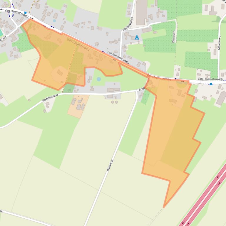 Kaart van postcodegebied 6645KE.