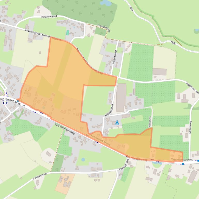 Kaart van postcodegebied 6645KH.