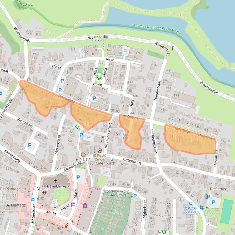 Kaart van postcodegebied 6651AC.