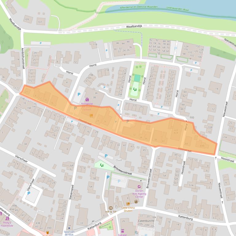 Kaart van postcodegebied 6651AD.