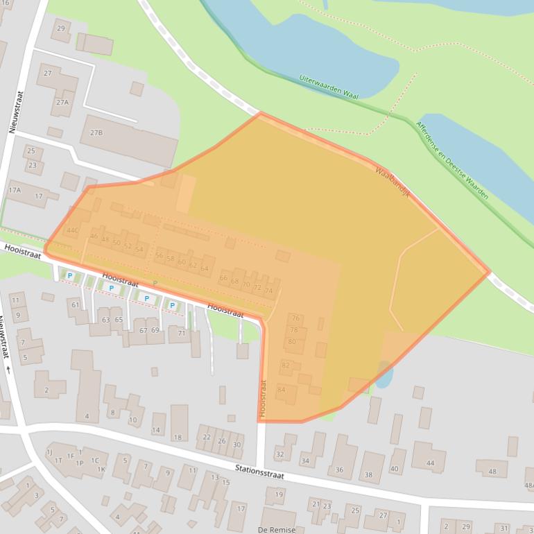 Kaart van postcodegebied 6651AE.