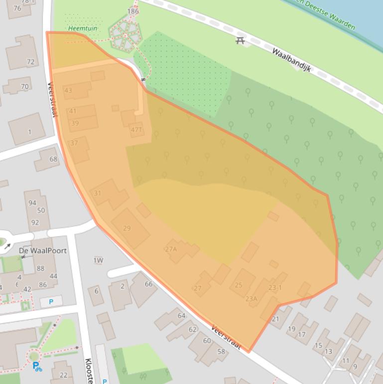 Kaart van postcodegebied 6651AW.