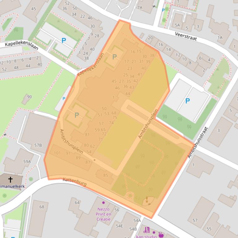 Kaart van postcodegebied 6651AZ.