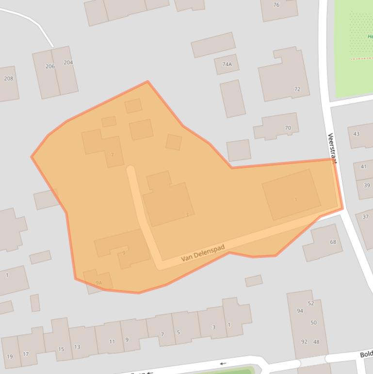 Kaart van postcodegebied 6651BA.