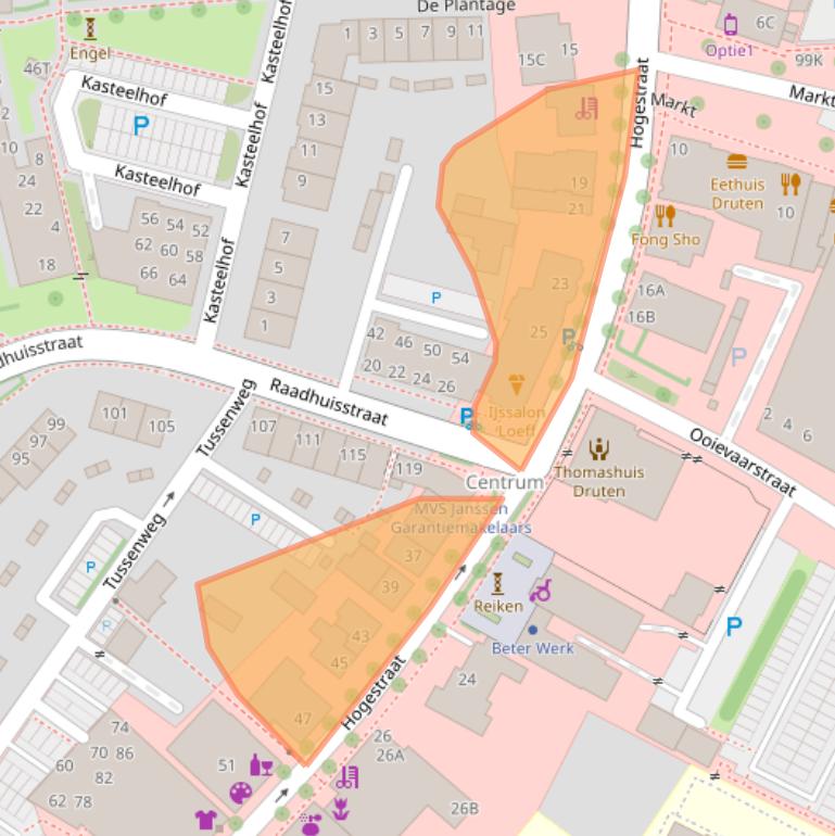 Kaart van postcodegebied 6651BG.