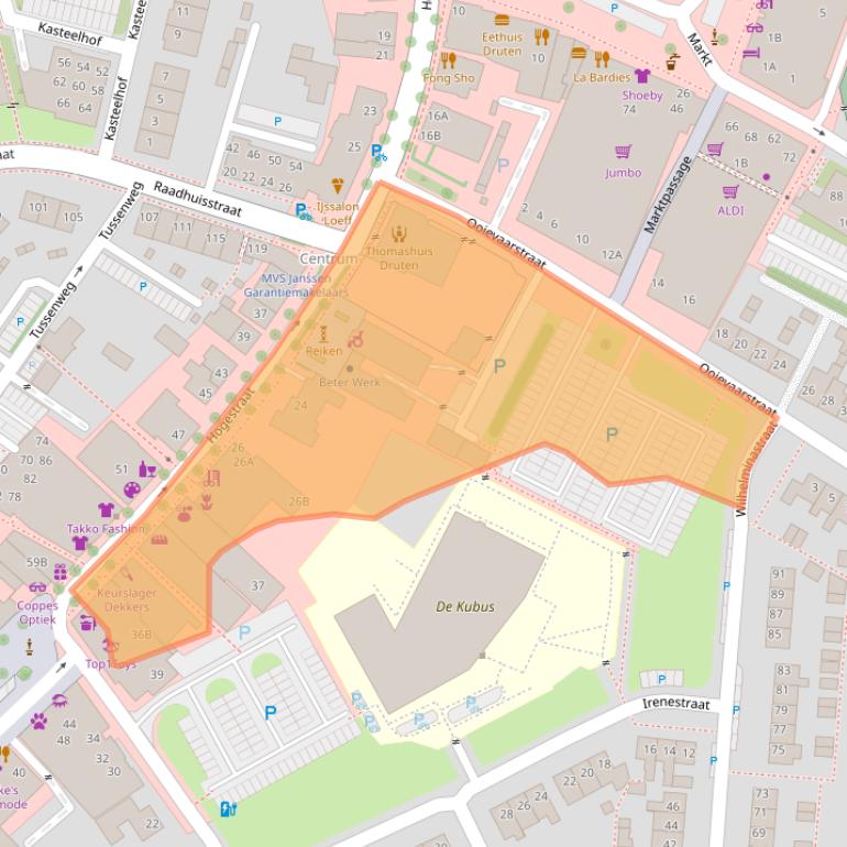 Kaart van postcodegebied 6651BL.
