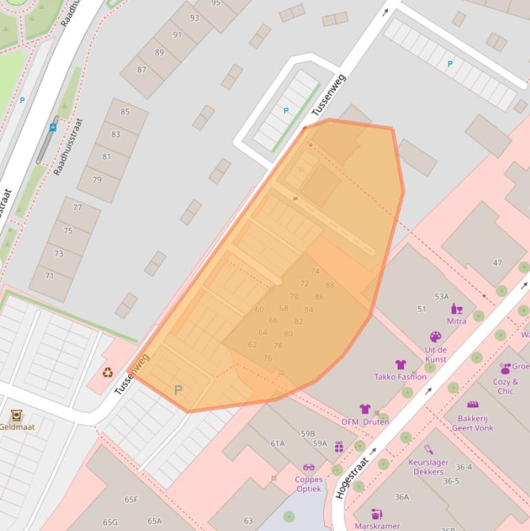 Kaart van postcodegebied 6651BN.