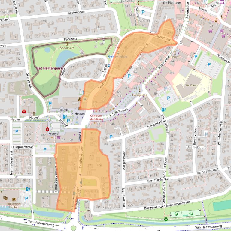 Kaart van postcodegebied 6651BZ.