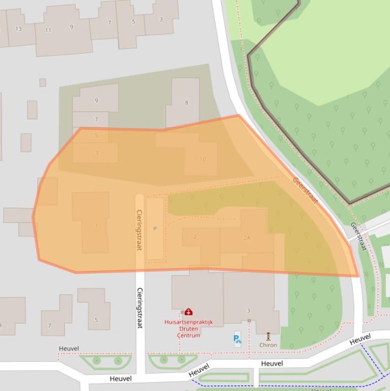 Kaart van postcodegebied 6651CG.