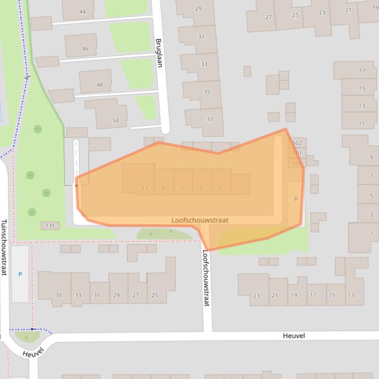 Kaart van postcodegebied 6651CJ.