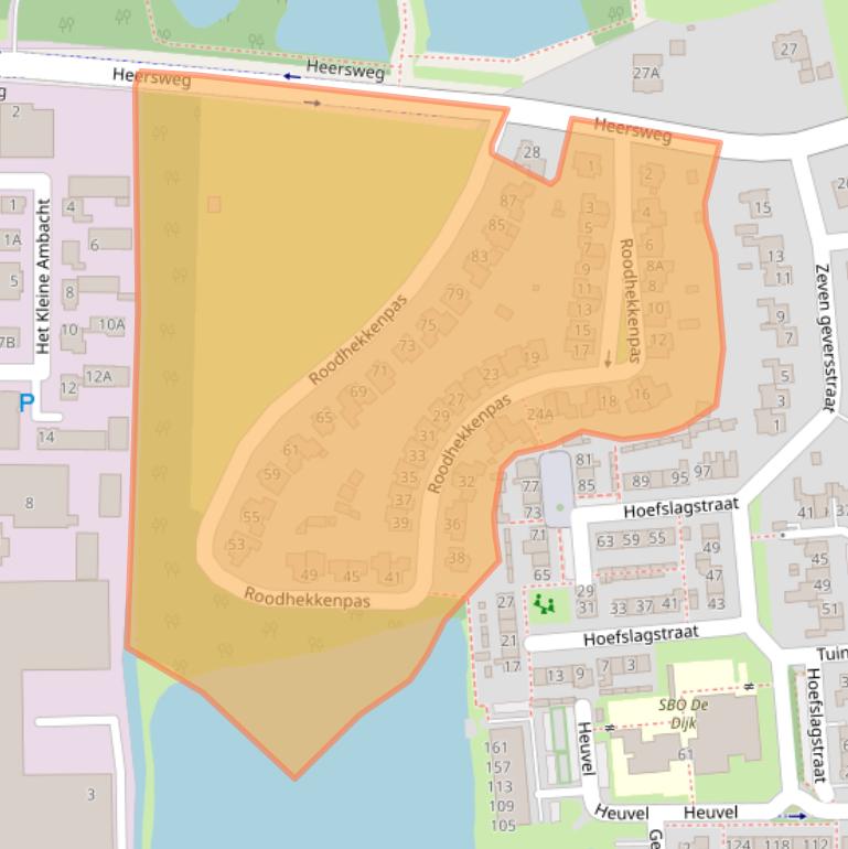 Kaart van postcodegebied 6651CZ.