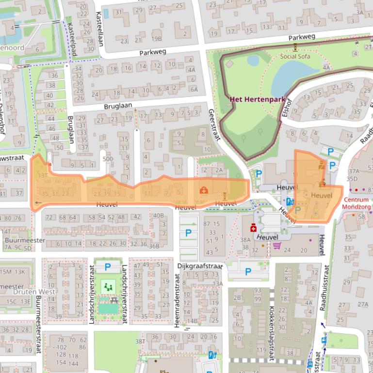 Kaart van postcodegebied 6651DA.