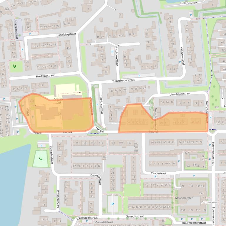Kaart van postcodegebied 6651DB.