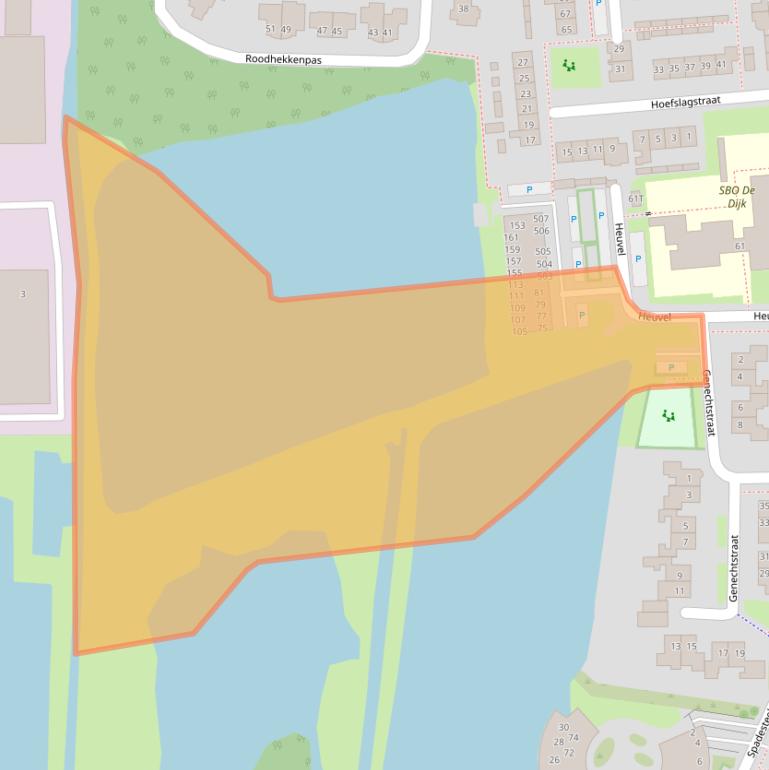 Kaart van postcodegebied 6651DC.