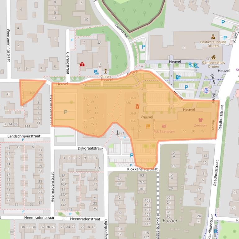 Kaart van postcodegebied 6651DE.