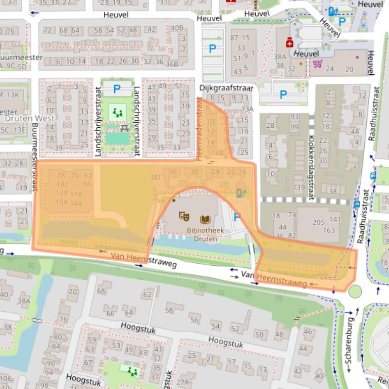 Kaart van postcodegebied 6651DP.