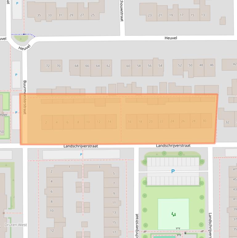 Kaart van postcodegebied 6651DS.