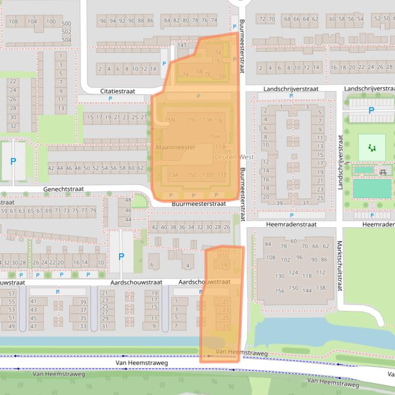 Kaart van postcodegebied 6651DV.