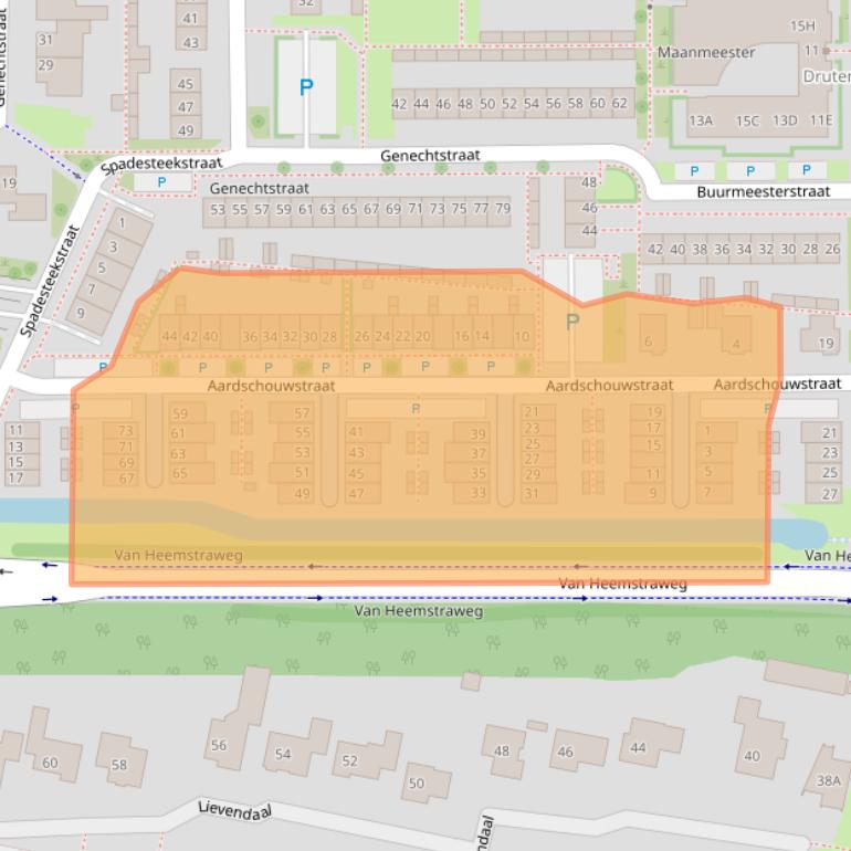 Kaart van postcodegebied 6651DX.