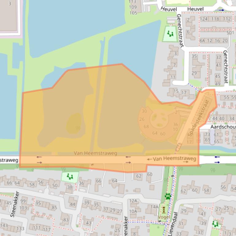 Kaart van postcodegebied 6651DZ.