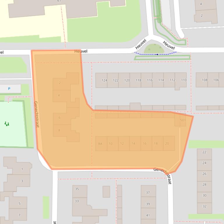 Kaart van postcodegebied 6651EG.