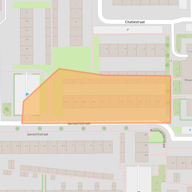 Kaart van postcodegebied 6651EJ.
