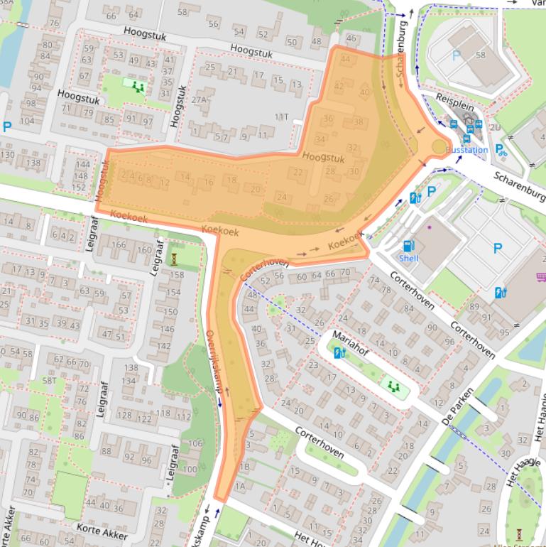 Kaart van postcodegebied 6651EN.