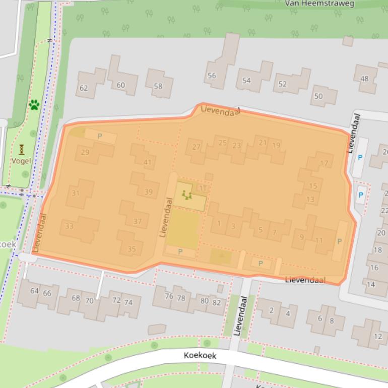 Kaart van postcodegebied 6651EZ.