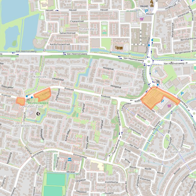 Kaart van postcodegebied 6651GP.